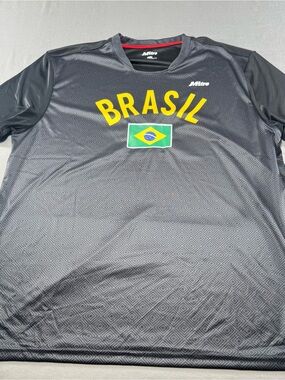 Mitre Brasil Soccer Jersey Men’s XL Black NWT Brazilian National Team MSRP $45